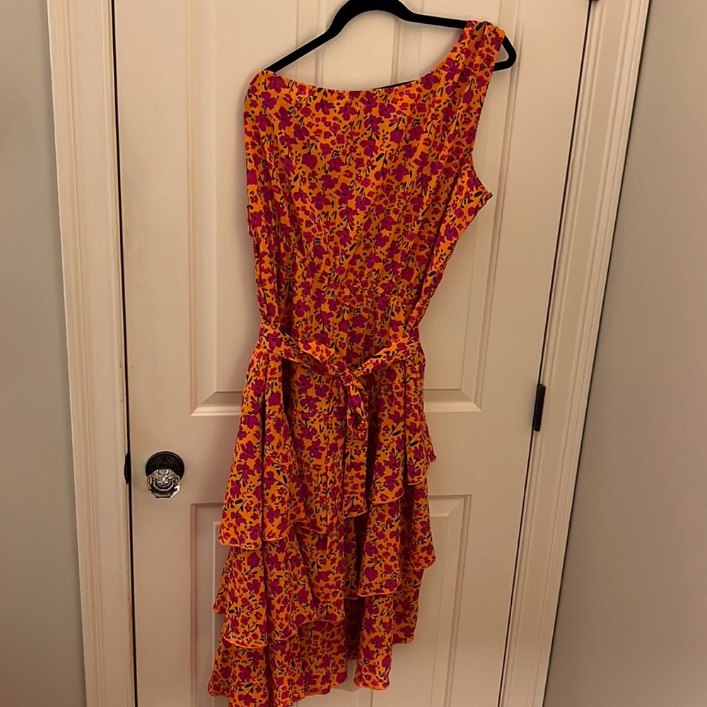 One shoulder floral sundress
